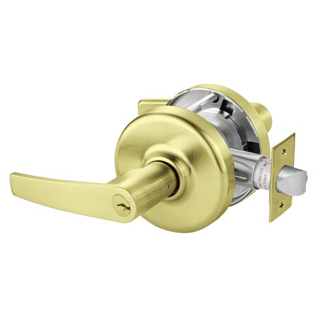 Corbin Russwin Grade 2 Entrance or Office Cylindrical Lock, Armstrong Lever, Conventional Cylinder, Satin Brass Fin CL3851 AZD 606